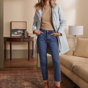 Boden Waterproof Dunbar Parka US 8 Womens NWT Pebble Blue